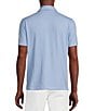 Color:Windsurfer Blue - Image 2 - Blue Label Slim-Fit Lightweight Pique Micro Print Short Sleeve Polo Shirt