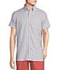 Color:Multicolor - Image 1 - Blue Label Slim Fit Plaid Lightweight Oxford Short Sleeve Woven Shirt