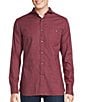 Color:Chili Pepper - Image 1 - Blue Label Slim Fit Solid Jaspe Twill Long-Sleeve Woven Shirt