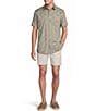 Cremieux Blue Label Slub Leaf Print Short Sleeve Woven Shirt - Image 3