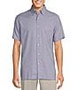 Color:Rose/Blue Multi - Image 1 - Blue Label Small Plaid Lightweight Oxford Short Sleeve Woven Shirt