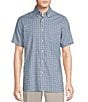 Color:Multicolor - Image 1 - Blue Label Small Plaid Lightweight Oxford Short Sleeve Woven Shirt