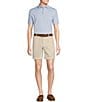 Color:Stone - Image 3 - Blue Label Soho Tailored Fit Seersucker 7#double; Inseam Shorts