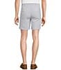 Color:Blue - Image 2 - Blue Label Soho Tailored Fit Striped Seersucker 7#double; Inseam Shorts
