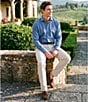 Cremieux Blue Label Solid Albini Denim Long Sleeve Woven Shirt - Image 6