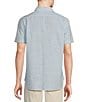 Color:Light Blue - Image 2 - Blue Label Solid Chambray Cotton Short Sleeve Woven Shirt