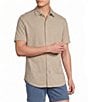 Cremieux Blue Label Solid Coat Front Short Sleeve Shirt - Image 1