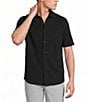 Cremieux Blue Label Solid Coat Front Short Sleeve Shirt - Image 4