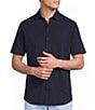 Cremieux Blue Label Solid Coat Front Short Sleeve Shirt - Image 1
