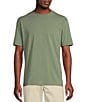 Color:Antique Green - Image 1 - Blue Label Solid Crewneck Stretch Short Sleeve T-Shirt