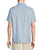 Color:Light Blue - Image 2 - Blue Label Solid Garment-Dyed Oxford Short Sleeve Woven Shirt