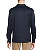 Color:Dark Navy - Image 2 - Blue Label Solid Interlock Long Sleeve Polo Shirt