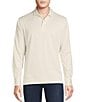 Color:Cream - Image 1 - Blue Label Solid Interlock Long Sleeve Polo Shirt