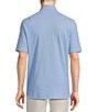 Color:Pool Blue - Image 2 - Blue Label Solid Pique Oxford Short Sleeve Woven Shirt