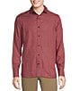 Color:Cabernet - Image 1 - Blue Label Solid Rayon Twill Long-Sleeve Woven Shirt
