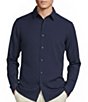 Cremieux Blue Label Solid Seersucker Performance Long Sleeve Woven Shirt - Image 1