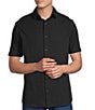 Cremieux Blue Label Solid Seersucker Short Sleeve Button Front Shirt - Image 5