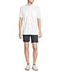 Cremieux Blue Label Solid Cotton Slub Short Sleeve Woven Shirt, Color:White - Image 3