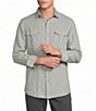 Cremieux Blue Label St. Barts Solid Linen Long Sleeve Woven Shirt - Image 2