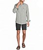 Cremieux Blue Label St. Barts Solid Linen Long Sleeve Woven Shirt - Image 4