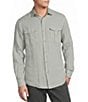 Cremieux Blue Label St. Barts Solid Linen Long Sleeve Woven Shirt - Image 1