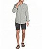 Cremieux Blue Label St. Barts Solid Linen Long Sleeve Woven Shirt - Image 3
