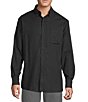 Cremieux Blue Label St. Moritz Collection Long Sleeve Button Down Solid Woven Shirt, Color:Charcoal - Image 1