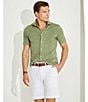 Color:Green Sage - Image 5 - Blue Label Stretch Jersey Printed Short Sleeve Coatfront Shirt