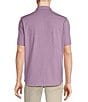 Cremieux Blue Label Stretch Jersey Solid Short Sleeve Coatfront Shirt, Color:Purple Heather - Image 2
