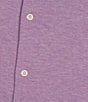 Cremieux Blue Label Stretch Jersey Solid Short Sleeve Coatfront Shirt, Color:Purple Heather - Image 4