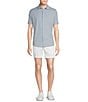 Cremieux Blue Label Stretch Jersey Solid Short Sleeve Coatfront Shirt, Color:Sky Heather - Image 3