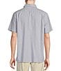 Color:Medium Blue - Image 2 - Blue Label Striped Lightweight Oxford Short Sleeve Woven Shirt
