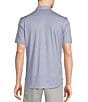 Color:Medium Blue - Image 2 - Blue Label Thin Striped Short Sleeve Interlock Coatfront Shirt