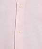 Color:Light Pink - Image 4 - Blue Label Thin Striped Short Sleeve Interlock Coatfront Shirt
