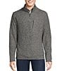 Color:Black - Image 1 - Blue Label Sweater Fleece Quarter-Zip Pullover