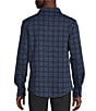 Cremieux Blue Label The South Fork Collection Long Sleeve Patterned Coat Front Knit Shirt, Color:Navy - Image 2