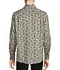 Color:Light Grey Heather - Image 2 - Blue Label Tribeca Collection Floral Vine Print Cotton-Twill Long Sleeve Woven Shirt
