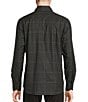 Color:Charcoal Heather - Image 2 - Blue Label Tribeca Collection Glen Plaid Cotton-Twill Long Sleeve Woven Shirt