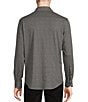 Color:Light Grey Heather - Image 2 - Blue Label Tribeca Collection Herringbone Long Sleeve Jersey Coatfront Shirt