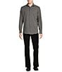 Color:Light Grey Heather - Image 3 - Blue Label Tribeca Collection Herringbone Long Sleeve Jersey Coatfront Shirt