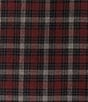 Color:Cabernet - Image 4 - Blue Label Tribeca Collection Textured Small Plaid Double-Faced Cotton Long Sleeve Woven Shirt