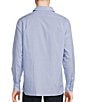 Color:Cerulean Blue - Image 2 - Blue Label Tribeca Collection Textured Striped Cotton Twill Long Sleeve Woven Shirt