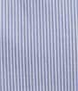 Color:Cerulean Blue - Image 4 - Blue Label Tribeca Collection Textured Striped Cotton Twill Long Sleeve Woven Shirt