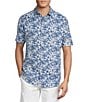 Cremieux Blue Label Tropical Floral Print Seersucker Short Sleeve Button Front Shirt - Image 1