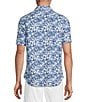 Cremieux Blue Label Tropical Floral Print Seersucker Short Sleeve Button Front Shirt - Image 2