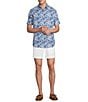 Cremieux Blue Label Tropical Floral Print Seersucker Short Sleeve Button Front Shirt - Image 3