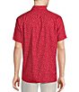 Color:Chili Pepper Red - Image 2 - Blue Label United In Cremieux Collection Fireworks Print Twill Short Sleeve Woven Shirt
