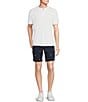 Color:Navy - Image 3 - Blue Label United in Cremieux Collection Soho Slim Fit Embroidered Stars 8#double; Inseam Cargo Shorts