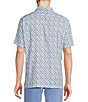 Color:Lucent White - Image 2 - Blue Label Watercolor Blues Rayon Short Sleeve Woven Camp Shirt