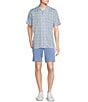 Color:Lucent White - Image 3 - Blue Label Watercolor Blues Rayon Short Sleeve Woven Camp Shirt